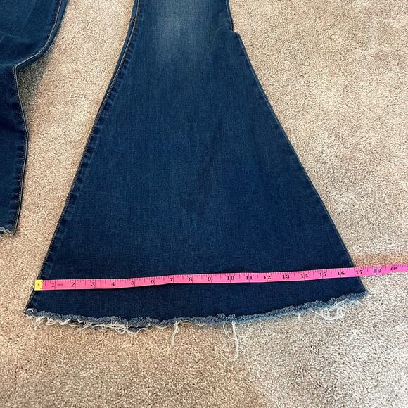 Free People Dark Blue Flare Jeans - Picture 9 of 10